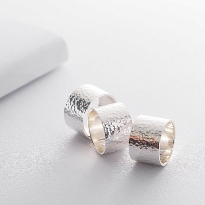 Широка каблучка "Марс" в сріблі 112206 №5