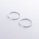 Серьги - кольца в белом золоте (3.3 см) с08665 от ювелирного магазина Оникс
