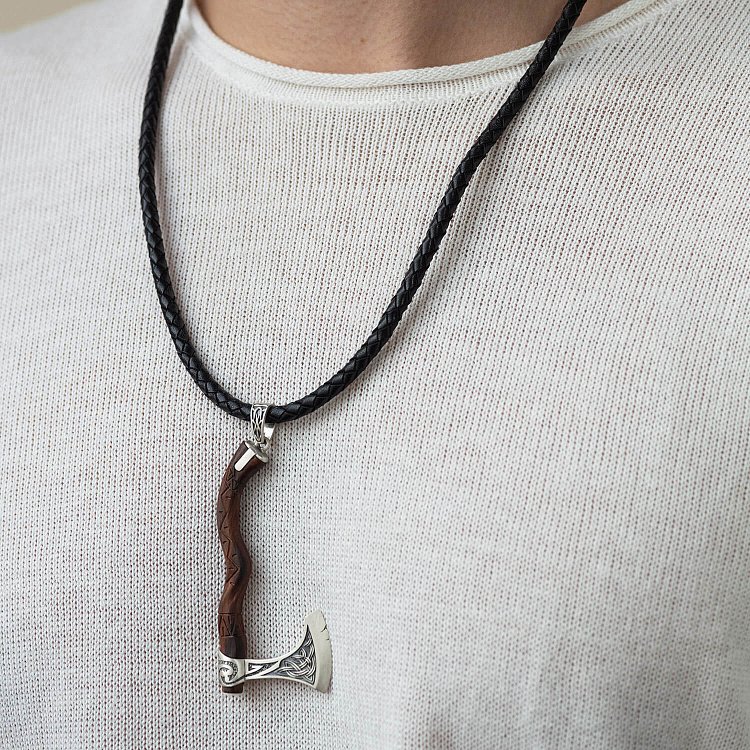 Срібний кулон "Сокира" з деревом 7046топ від ювелірного магазину Онікс - 3