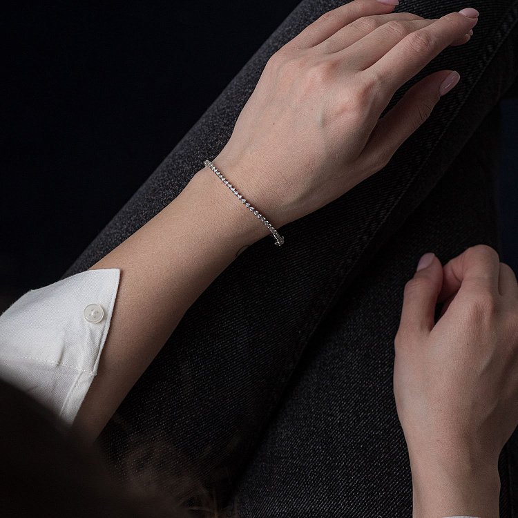 Золотой браслет с бриллиантами б608 от ювелирного магазина Оникс - 5