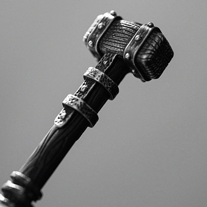 Срібний брелок "Молот вікінга" з ебеном 1116 №13