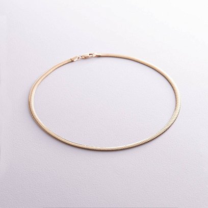 Колье "Gisele" в желтом золоте (снейк) ц00388