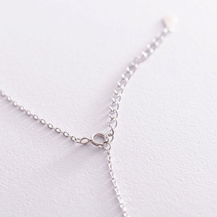 Кольє "Хрестик" в сріблі з фіанітами 181071 від ювелірного магазину Онікс - 2