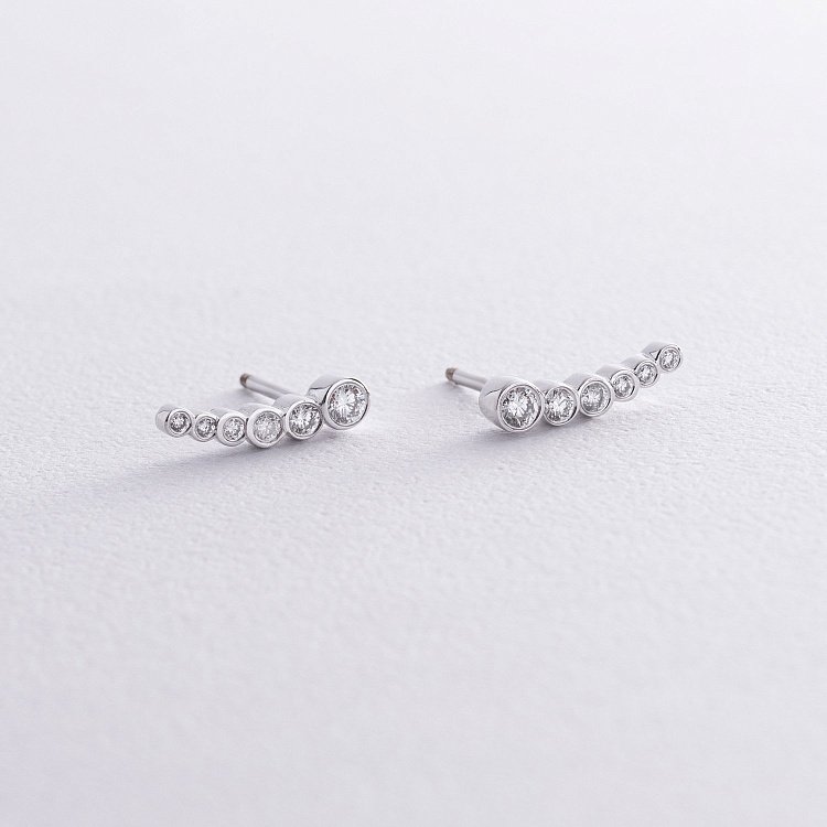 Золоті сережки - пусети з діамантами сб0484м від ювелірного магазину Онікс