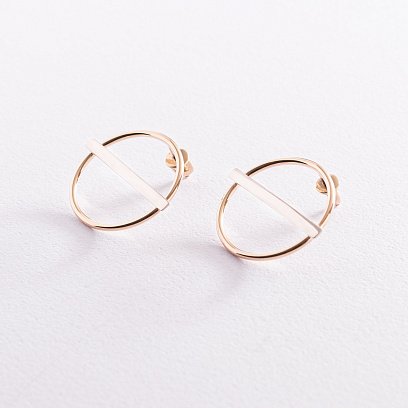 Золоті сережки - пусети "Баланс" с07795 №3