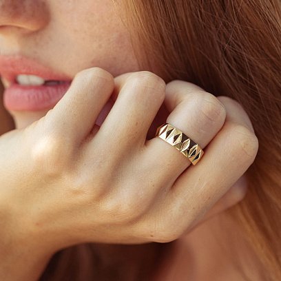 Кольцо "Veronica" в желтом золоте к07585 №7