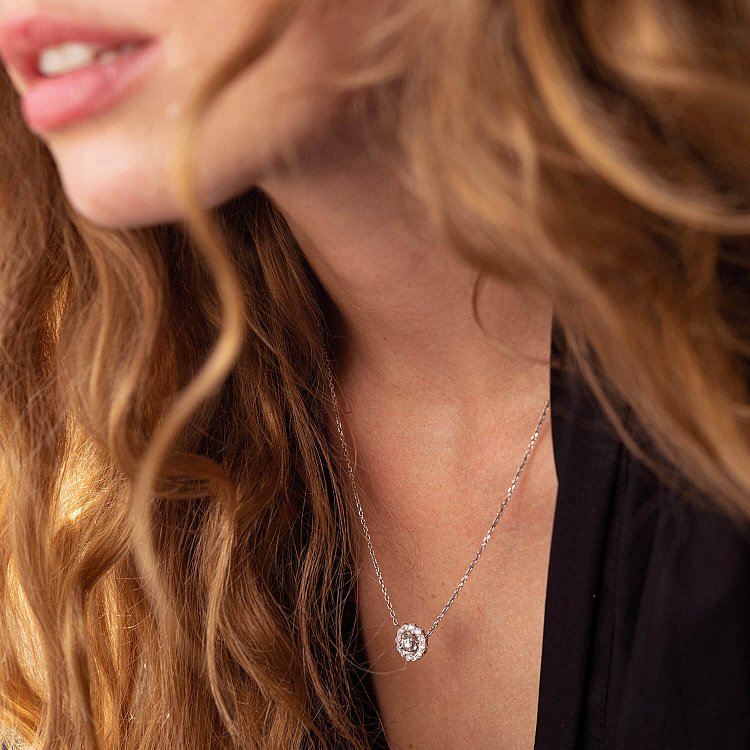 Золотое колье с бриллиантами колм0289 от ювелирного магазина Оникс - 6