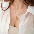 Колье "Megan" в красном золоте (Middle) с фианитом кол02584 от ювелирного магазина Оникс - 2