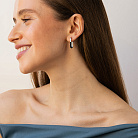 Золоті сережки з чорними фіанітами с09504 от ювелирного магазина Оникс - 1