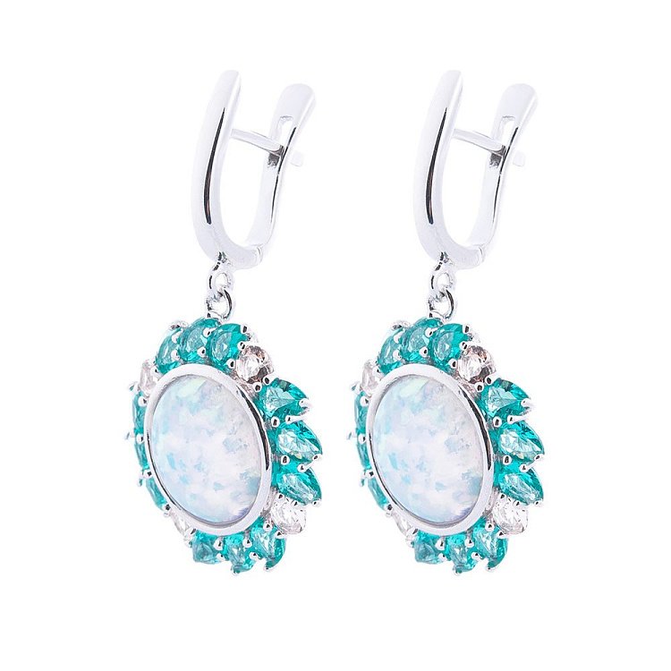 Срібний перстень (ім. опал, фіаніт) 112170 від ювелірного магазину Онікс - 4