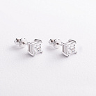 Срібні сережки - пусети з фіанітами 2681/1р-CZ от ювелирного магазина Оникс - 1