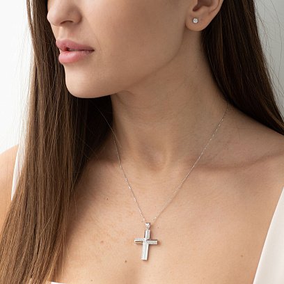 Золотой крестик с бриллиантами пх425 №2