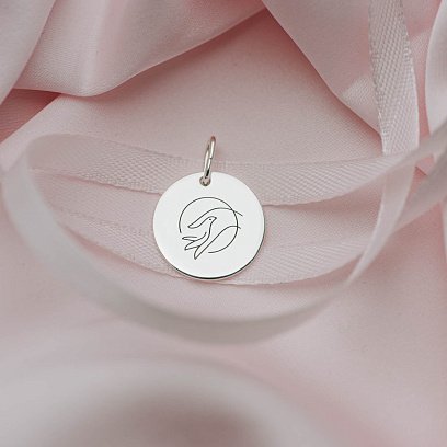 Серебряный кулон "Прикосновение" 132724прик №5