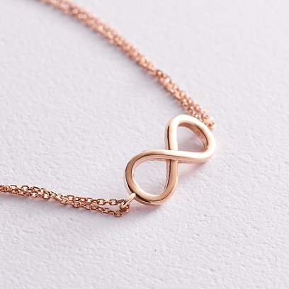 Золотой браслет "Бесконечность" б02942 №3