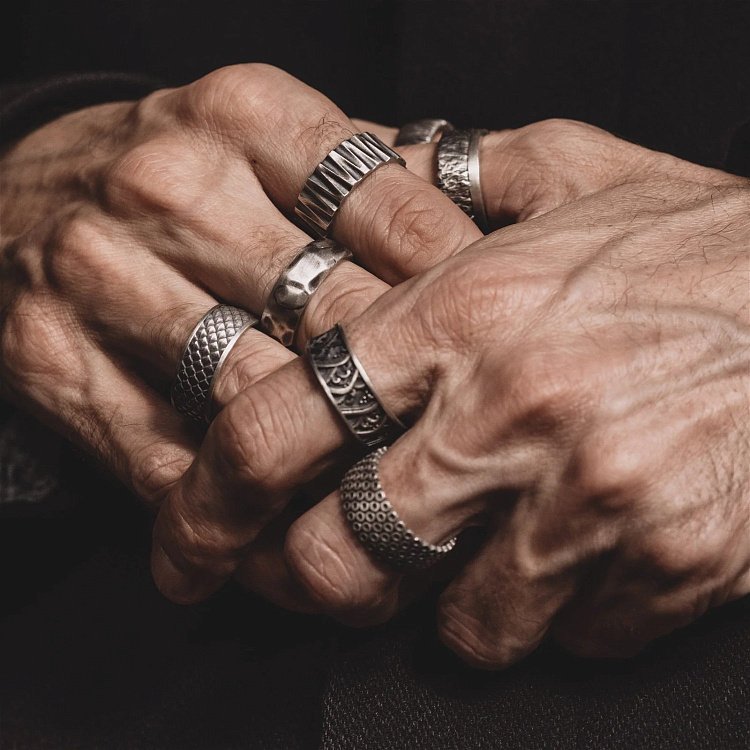 Срібна каблучка "Геометрія" 112710 від ювелірного магазину Онікс - 3