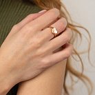 Кольцо "Сердечко" в красном золоте (возможна гравировка) к07144 от ювелирного магазина Оникс - 7