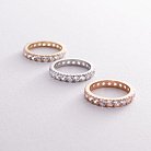 Кольцо с дорожкой камней в белом золоте (фианиты) к07390 от ювелирного магазина Оникс - 11