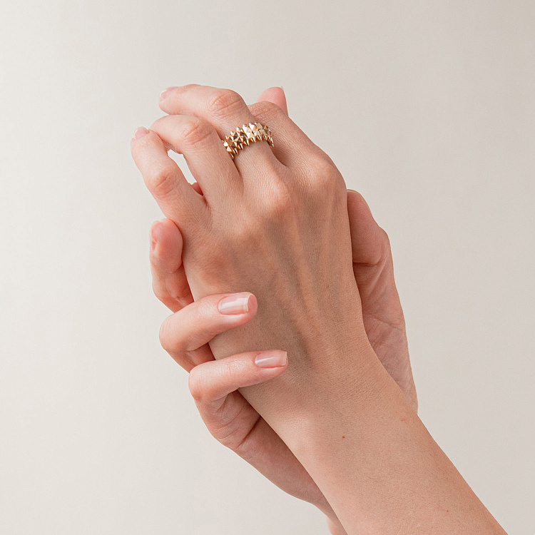 Кольцо "Pauline" в желтом золоте к08338 от ювелирного магазина Оникс - 3