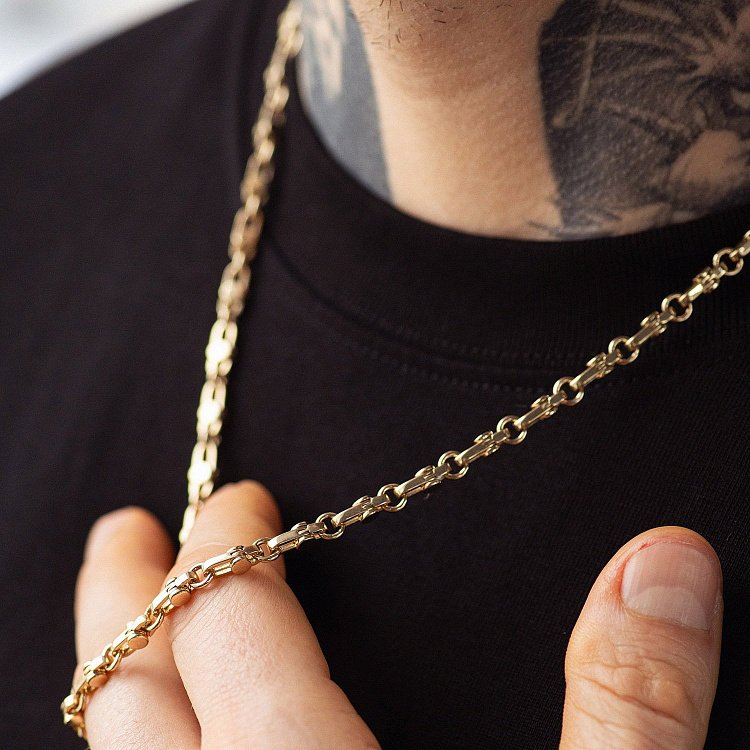 Чоловічий золотий ланцюжок ц00543 від ювелірного магазину Онікс - 4