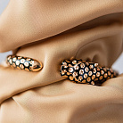 Жорсткий золотий браслет "Пантера" (емаль, фіаніти) б04928 от ювелирного магазина Оникс - 2