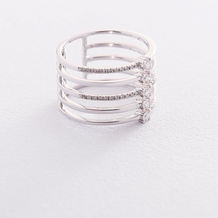 Золота каблучка з діамантами кб0303ca від ювелірного магазину Онікс - 4