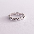 Серебряное кольцо с сердечками 112009 от ювелирного магазина Оникс