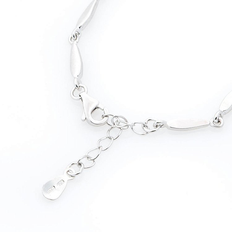 Срібний браслет "Конюшина" (фіаніти) 14902 від ювелірного магазину Онікс - 2