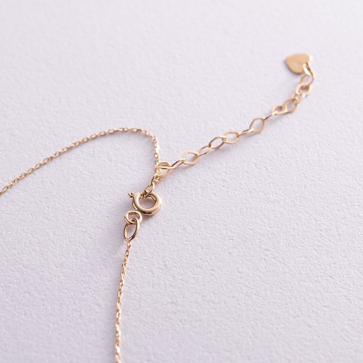 Колье "Ласточка" в желтом золоте кол01613 от ювелирного магазина Оникс - 8