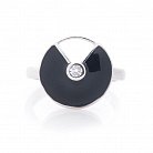 Срібний перстень (емаль, фіаніт) 112111 от ювелирного магазина Оникс - 2
