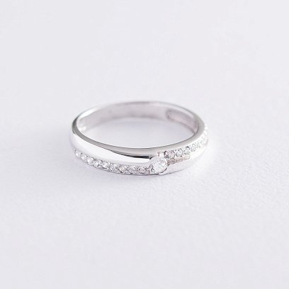 Золотое кольцо с фианитами к06160