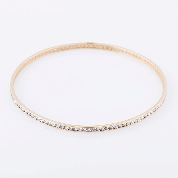 Золотой браслет с фианитами б01129 от ювелирного магазина Оникс