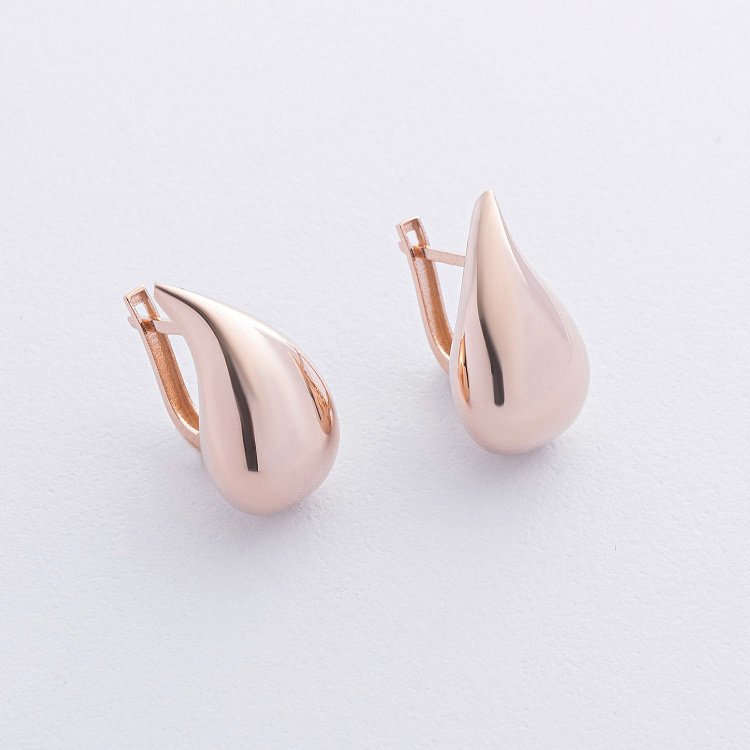 Сережки "Megan" у червоному золоті (Small) с09118 від ювелірного магазину Онікс