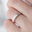 Срібний перстень "Спаси і збережи" з фіанітами 111060 от ювелирного магазина Оникс - 2