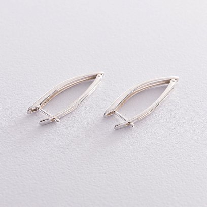 Серебряные серьги Минимализм 122985 №3