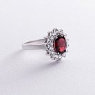 Серебряное кольцо с пиропом и фианитами GS-01-012-4110 от ювелирного магазина Оникс - 2