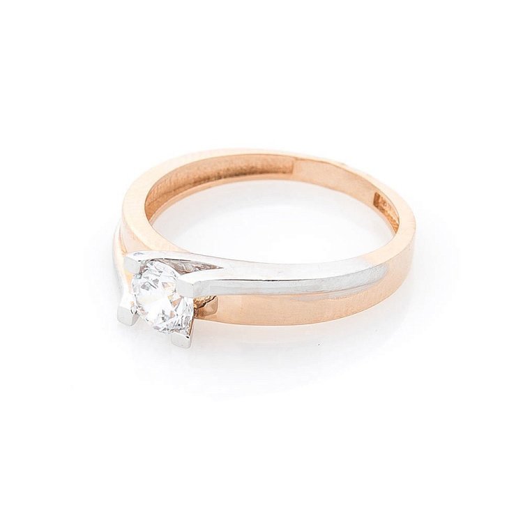 Золота заручальна каблучка з фіанітом к05571 від ювелірного магазину Онікс - 2