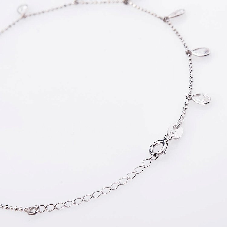 Серебряный браслет на ногу (фианиты) 14962 от ювелирного магазина Оникс - 2