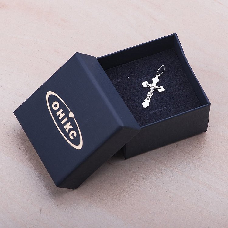 Серебряный крестик с распятием 131410 от ювелирного магазина Оникс - 2