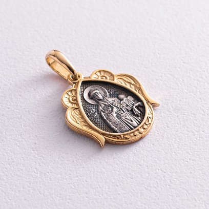 Срібна підвіска "Свята рівноапостольна княгиня Ольга" з позолотою 131764