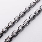 Чоловічий срібний ланцюжок (кераміка, фіаніти) 1728 от ювелирного магазина Оникс - 2