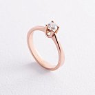 Помолвочное золотое кольцо с бриллиантом 220142421 от ювелирного магазина Оникс