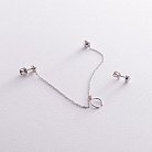 Асиметричні сережки - пусети "Кульки" у сріблі (сережка - каффа) 902-01400 от ювелирного магазина Оникс - 1