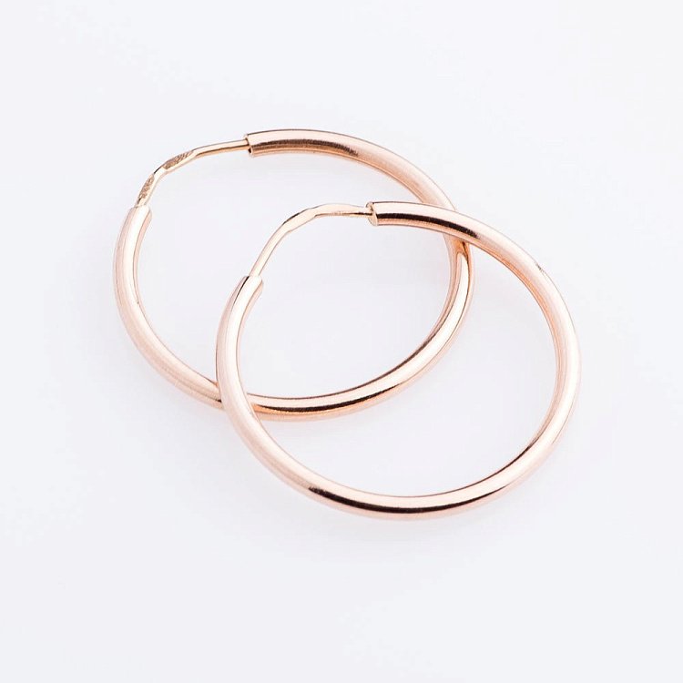 Золоті сережки "Кільця" (2см) с00050 від ювелірного магазину Онікс