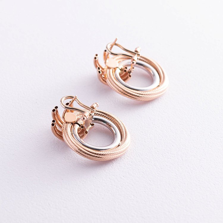 Золоті сережки "Кільця" с08366 від ювелірного магазину Онікс - 8