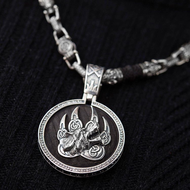 Срібний кулон "Вовк" із ебеновим деревом 946 від ювелірного магазину Онікс - 10