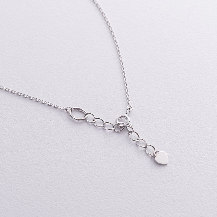 Серебряное колье - галстук "Шарик" 908-01360 от ювелирного магазина Оникс - 2