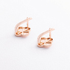 Сережки "Конюшина" в червоному золоті с09610 от ювелирного магазина Оникс - 1