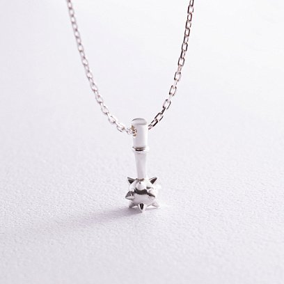 Колье "Булава" в серебре 181224 №4