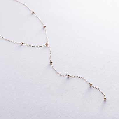 Кольє 2 в 1 "Кульки" у жовтому золоті кол02473