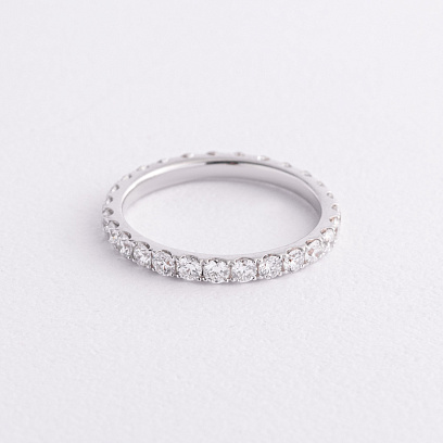 Золота каблучка з доріжкою діамантів кб0612mi №2